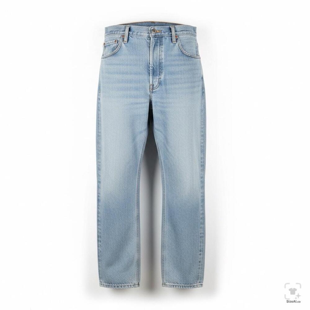 Levis 550 Jeans Mens 42x33 Relaxed Fit Mid Rise Light Wash Blue Tapered Denim